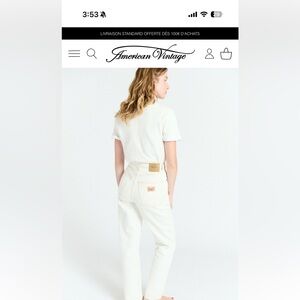 American Vintage White Jeans
